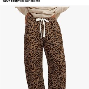 Leopard Print Wide Leg Pants